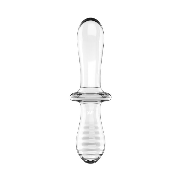 Double Crystal - Glass Dildo - Transparent