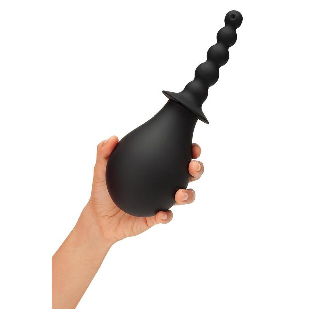 CleanScene Soft Squeeze Beaded Anal Douche Schwarz 4-teilig