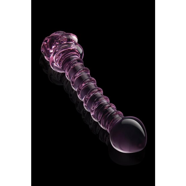 Dream Toys Glaze Glass Rosebud Spiral G-Spot Glasdildo Pink 22,8 cm