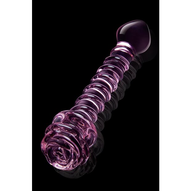 Dream Toys Glaze Glass Rosebud Spiral G-Spot Glasdildo Pink 22,8 cm