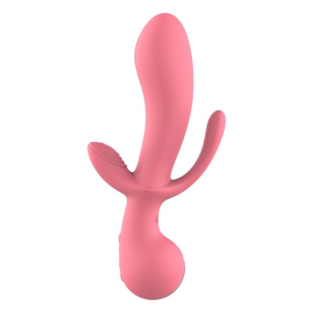 Dream Toys Amour Triple Pleasure Claire Vibrator Pink 22 cm ⌀ 4,1 cm