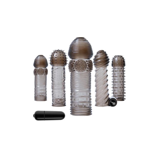 Selopa Choose Your Adventure Penishülle mit Vibration Grau 13,2 cm ⌀ 4,7 cm