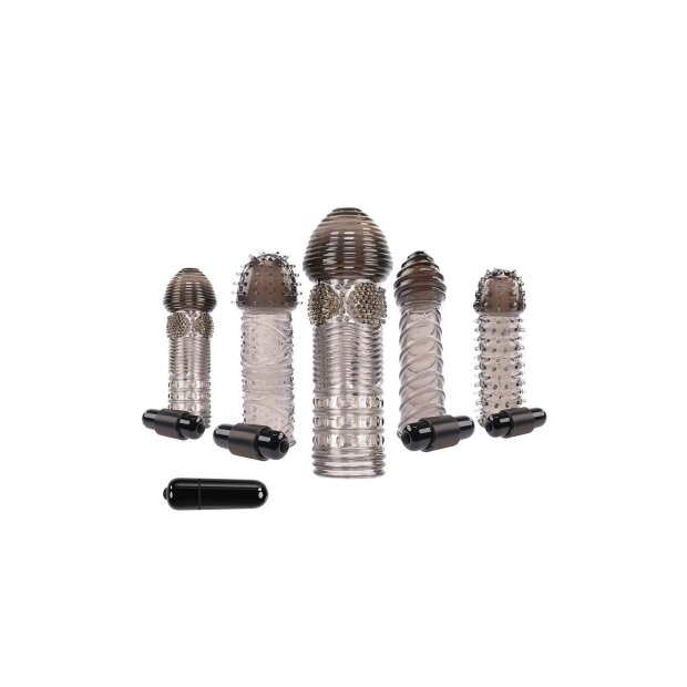 Selopa Choose Your Adventure Penishülle mit Vibration Grau 13,2 cm ⌀ 4,7 cm