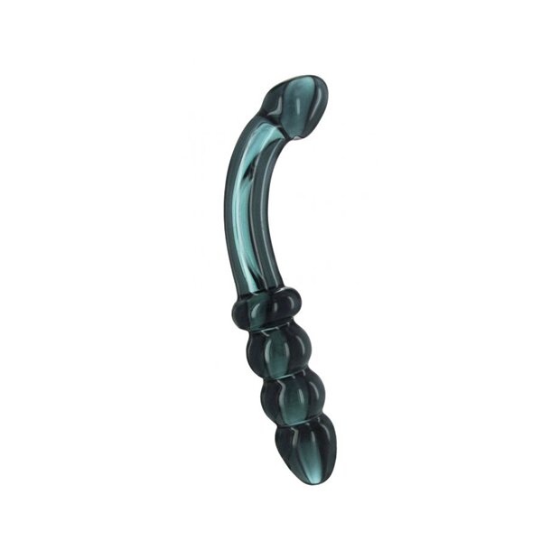 XR Brands Hamsa G-Spot Prostate Dildo Smoky Jade Glasdildo Türkis 19 cm ⌀ 2,5 cm