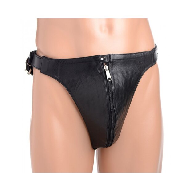 XR Brands Spiked Leather Confinement Jockstrap