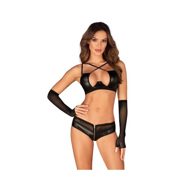 A772 Lace Gloves - Black