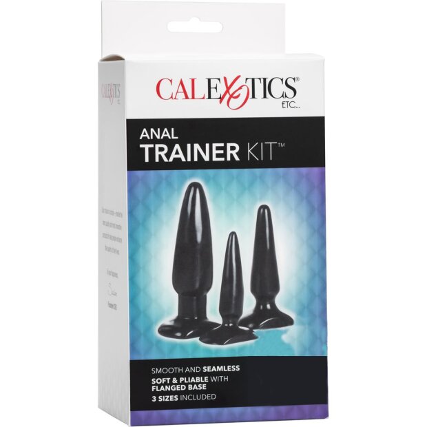 CalExotics Silicone Anal Trainer Kit Anal Set Schwarz 3 Teilig