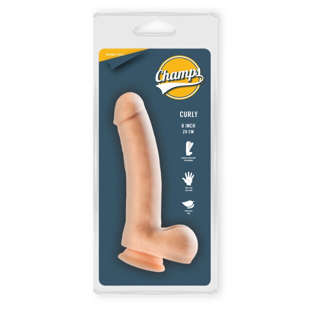 Champs Curly Original Dildo 8 inch / 20 cm