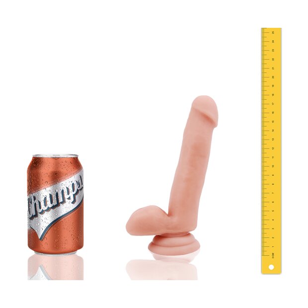 Champs Cocky Dual Density Dildo Beige 18 cm