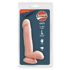 Champs Cocky Dual Density Dildo Beige 18 cm