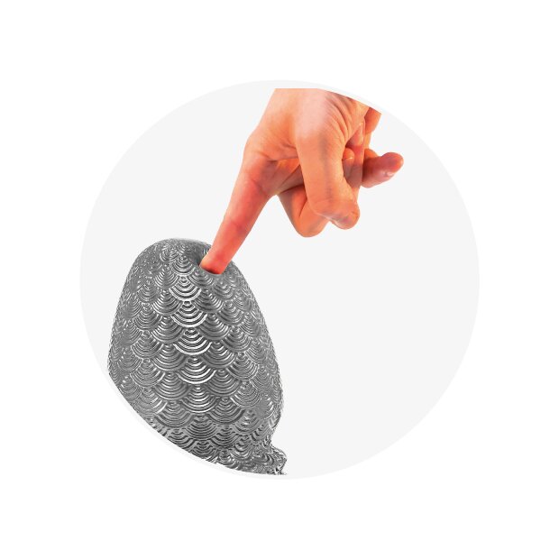 STRETCHR Ripple Butt Plug M Gun Metal - 13,5 cm