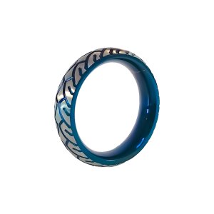 Black Label Blue Racer Cockring Metallring Blau ⌀ 5 cm