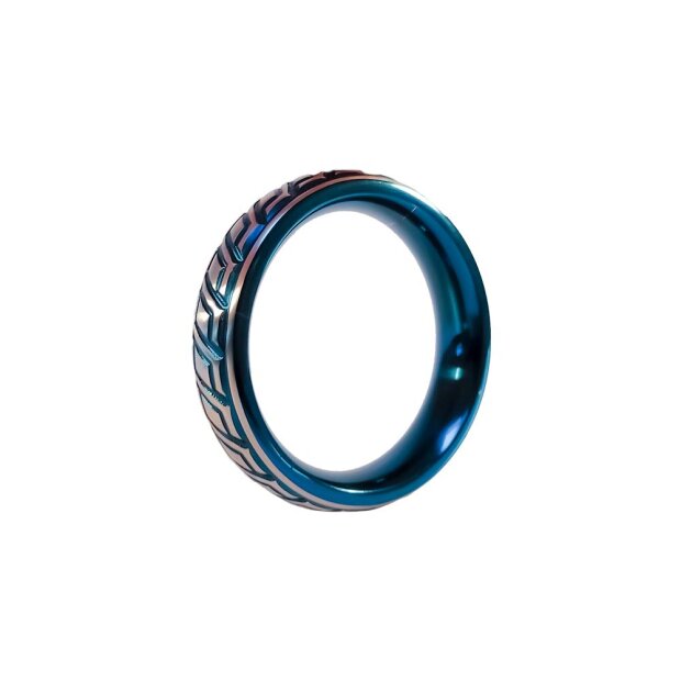 Black Label Blue Wave Cockring Blau ⌀ 4 cm