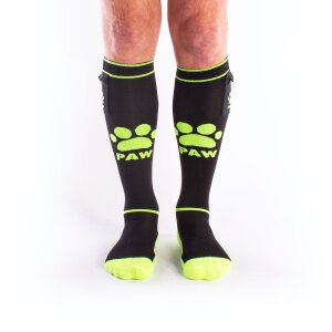 BRUTUS PUPPY Party Socks w. Pockets Black / Neon Yellow - OS