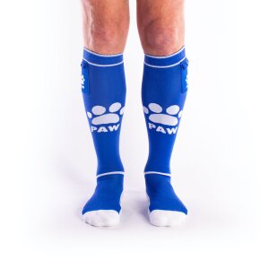 BRUTUS PUPPY Party Socks w. Pockets Blue / White - OS