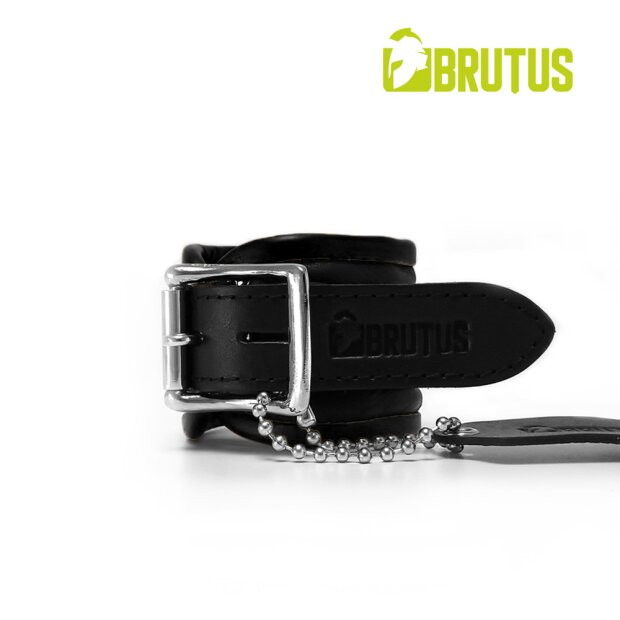 BRUTUS Leather Wrist Restraints Black/Black
