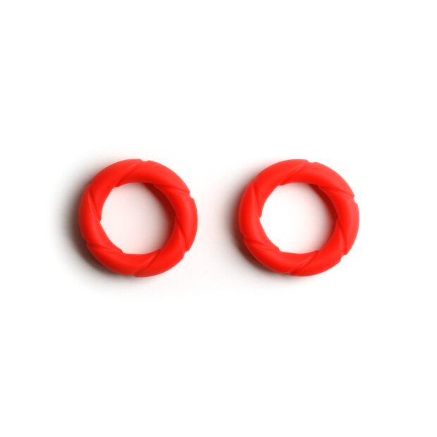 Sport Fucker Liquid Silicone Ready Rings 2 Pack Red