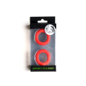 Sport Fucker Liquid Silicone Ready Rings 2 Pack Red