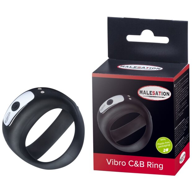 Malesation Vibro Penis & Testicle Ring black