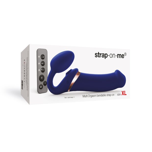 Strap-On-Me Multi-Orgasm Bendable Strap-On Blau 16,2 cm