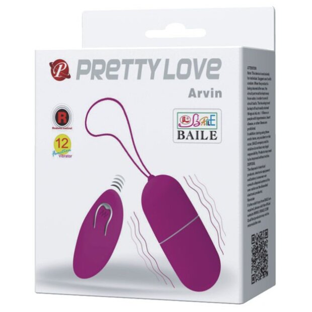 Pretty Love Arvin Wireless Vibro Oeuf violet