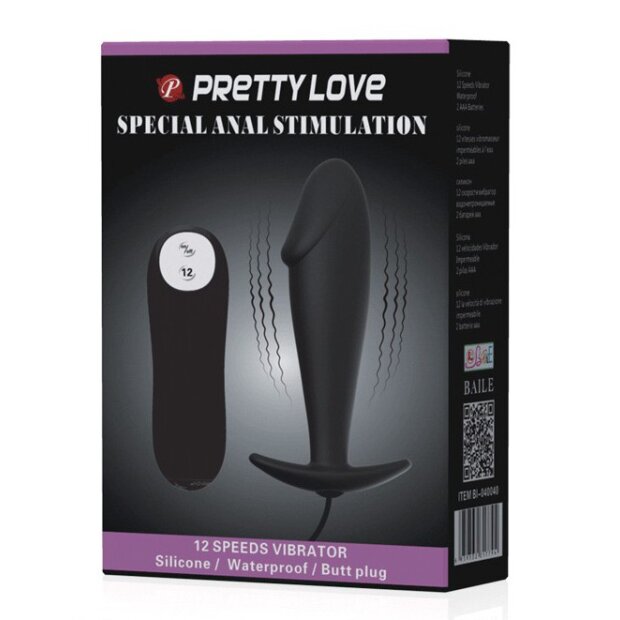 Pretty Love Analplug Penz vibrating 3 cm