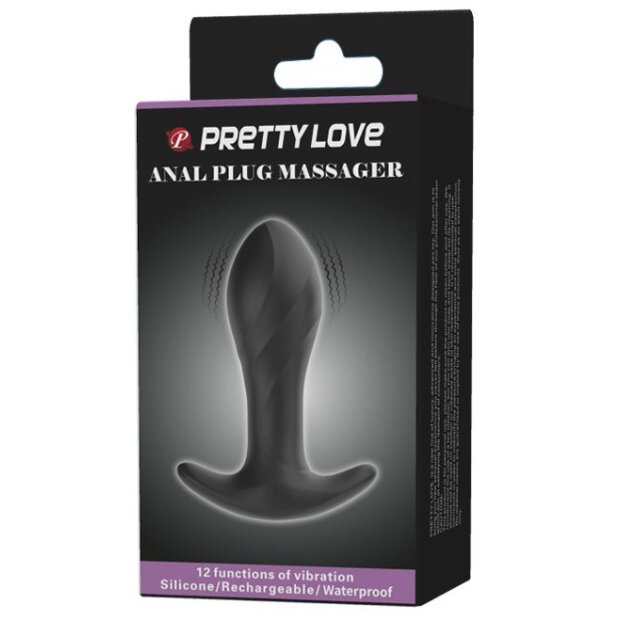 Pretty Love Analplug Torp Vibrierend Schwarz ⌀ 3,4 cm