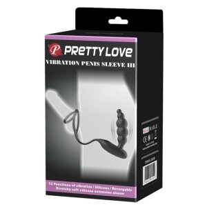 Pretty Love Analplug Vibra vibrierend mit Ringen Schwarz...