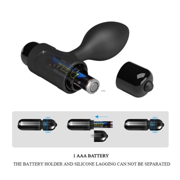 Pretty Love Analplug Vibra Schwarz ⌀ 2,7 cm