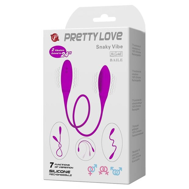 Pretty Love Doppel Vibro Ei Snaky Lila