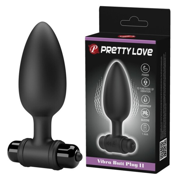 Pretty Love Analplug vibrierend Schwarz ⌀ 3,8 cm
