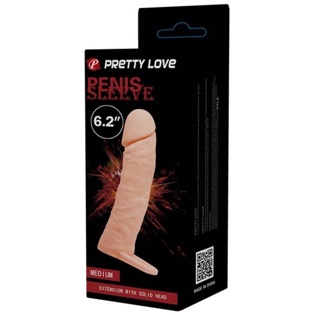 Pretty Love Sleevy Medium Penishülle Beige 15 cm ⌀ 3,8 cm