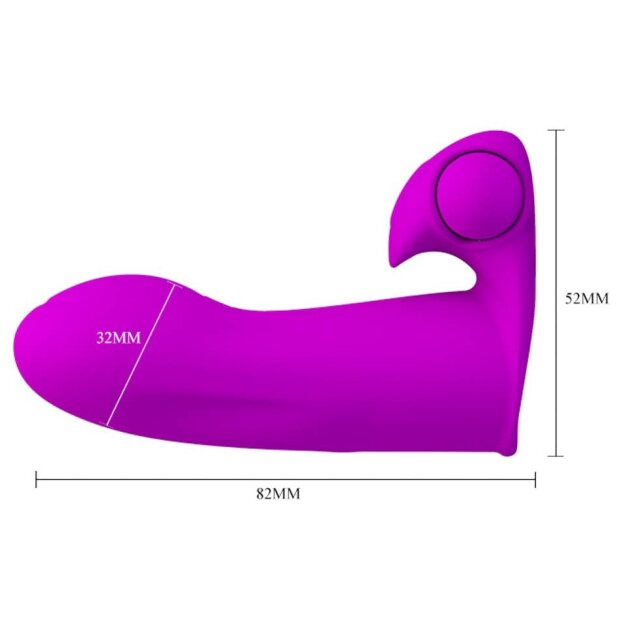 Pretty Love Fingerhülle vibrierend Lila 8 cm