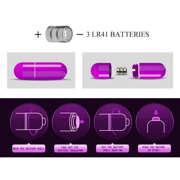 Pretty Love Fingerhülle vibrierend Lila 8 cm