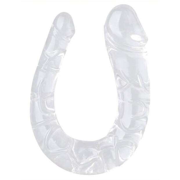 ClearlyHorny U Jelly Medium Doppeldildo Transparent 30 cm ⌀ 4 cm