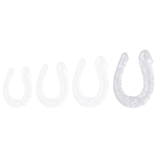 ClearlyHorny Doppeldildotransparent U Jelly XL