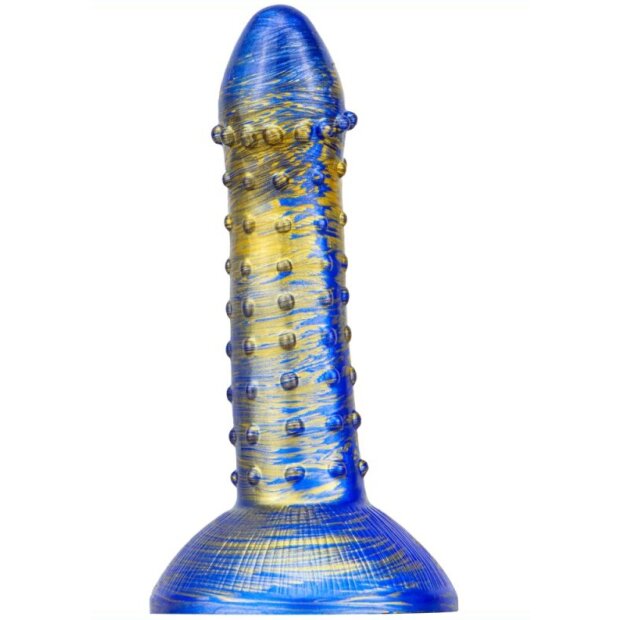 MetallicAnal Dildo Fantasy Saperli Gold Blue 16 cm