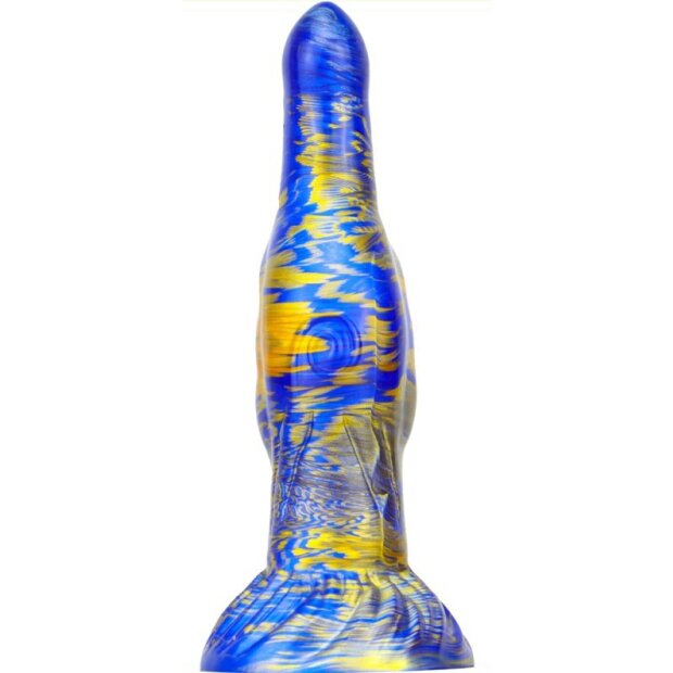MetallicAnal Dildo Fantasy Skurix Gold Blue 19 cm