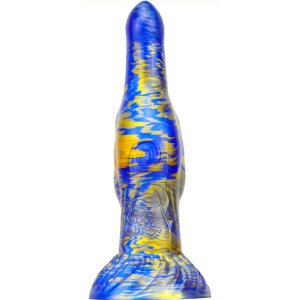 MetallicAnal Dildo Fantasy Skurix Gold Bleu 19 cm