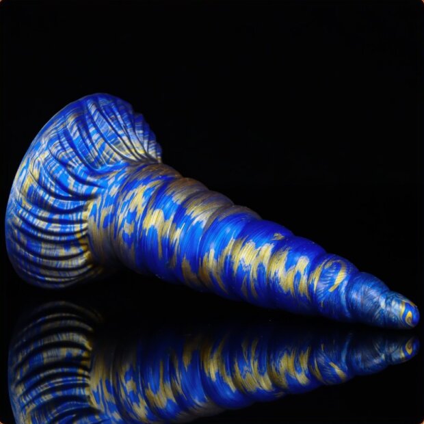 MetallicAnal Dildo Unix Blue Gold 17 cm