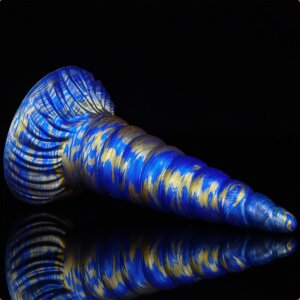 MetallicAnal Dildo Unix Blue Gold 17 cm