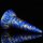 MetallicAnal Dildo Unix Blue Gold 17 cm