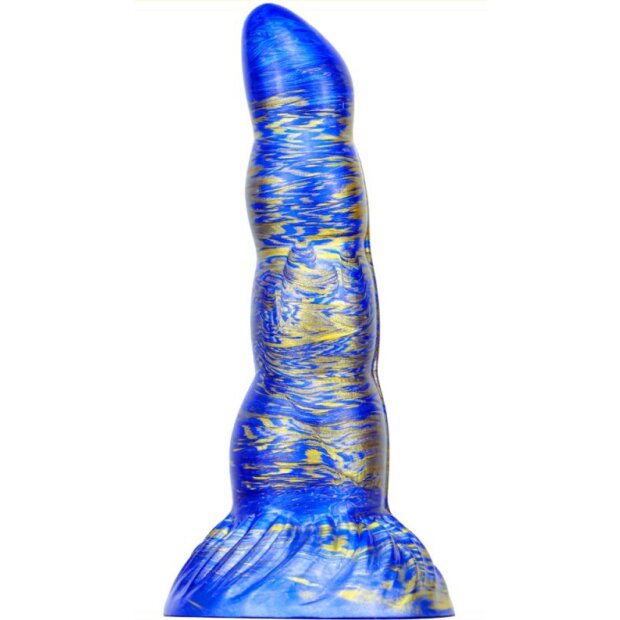MetallicAnal Dildo Fantasy Scopio Blue Gold  17 cm