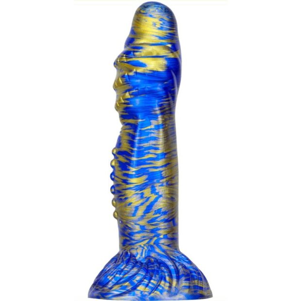 MetallicAnal Dildo Fantasy Croq Blue Gold 19 cm