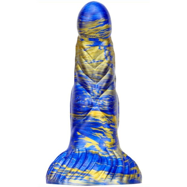 MetallicAnal Dildo Fantasy Nirp Blue Gold 15 cm