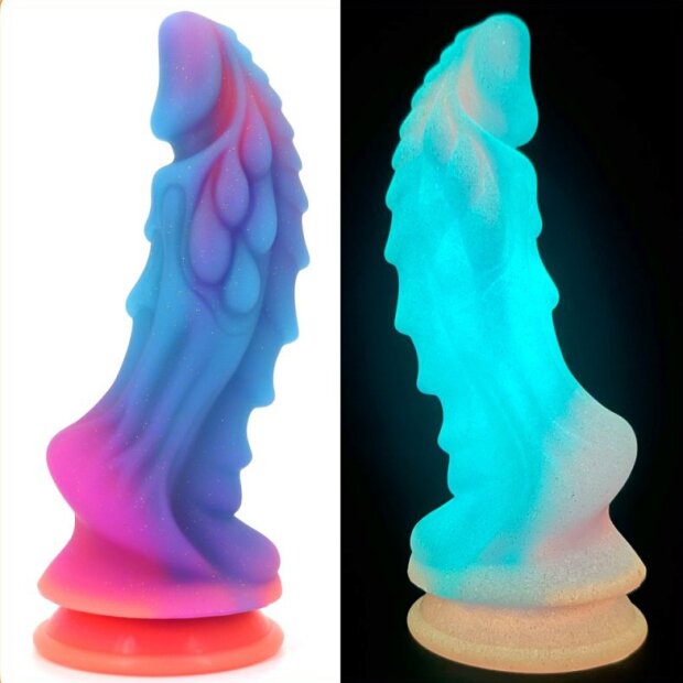 unicorny Godemiché Lifelike Silicone lumineux 22 cm