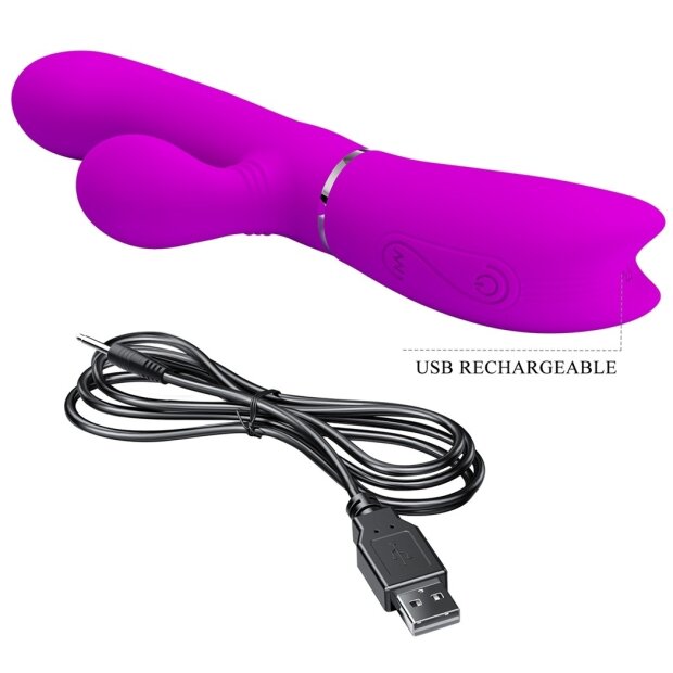 Pretty Love Vibrator Rabbit Clit Vibe Pink