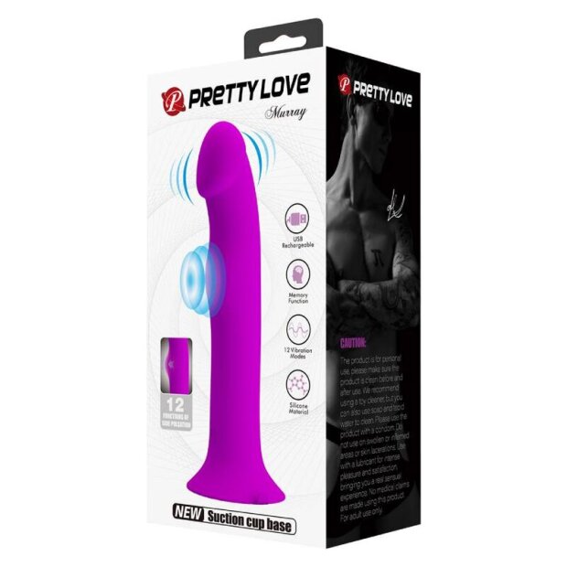 Pretty Love Murray Vibro Suction cup dildo purple
