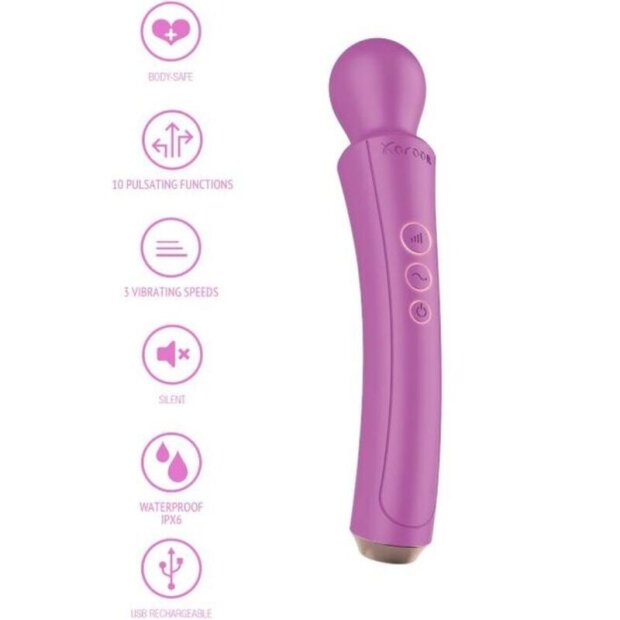 XOCOON Curved Wand Massager Pink