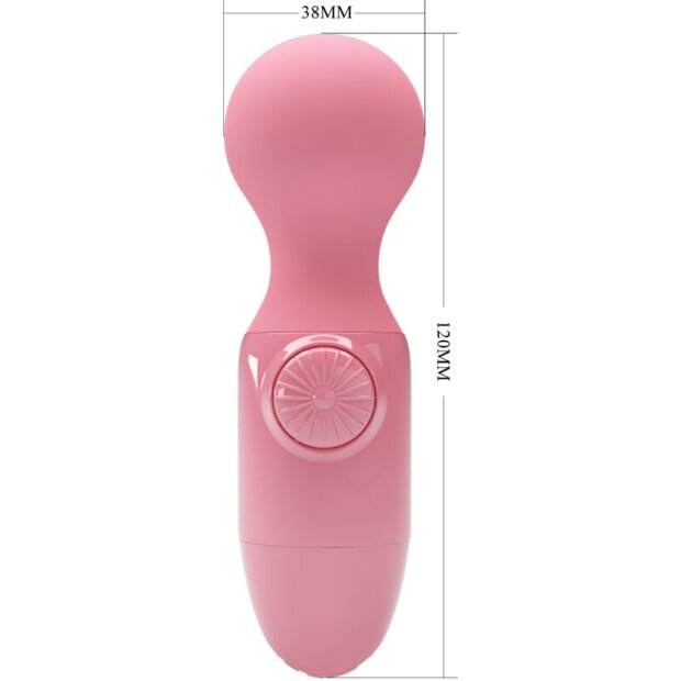 Pretty Love Mini Wand Massager Vibrator Rosa 12 cm ø 3,8 cm